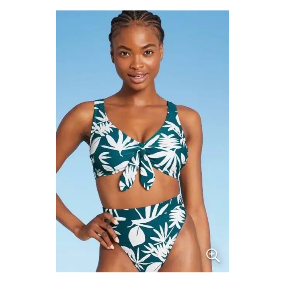 Xhilaration bikini 👙 set - Teal/White M(4-6)